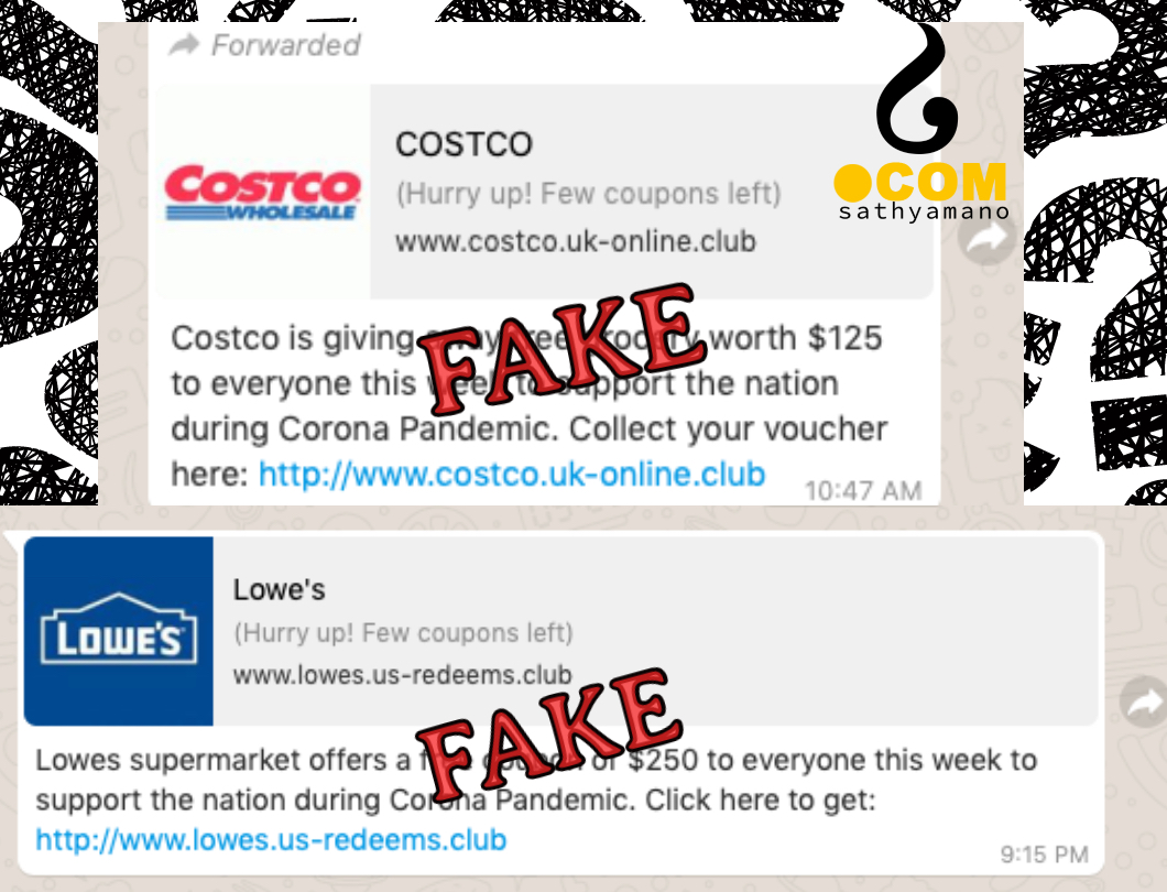 Costco and Lowe’s giving away free coupons: Scam